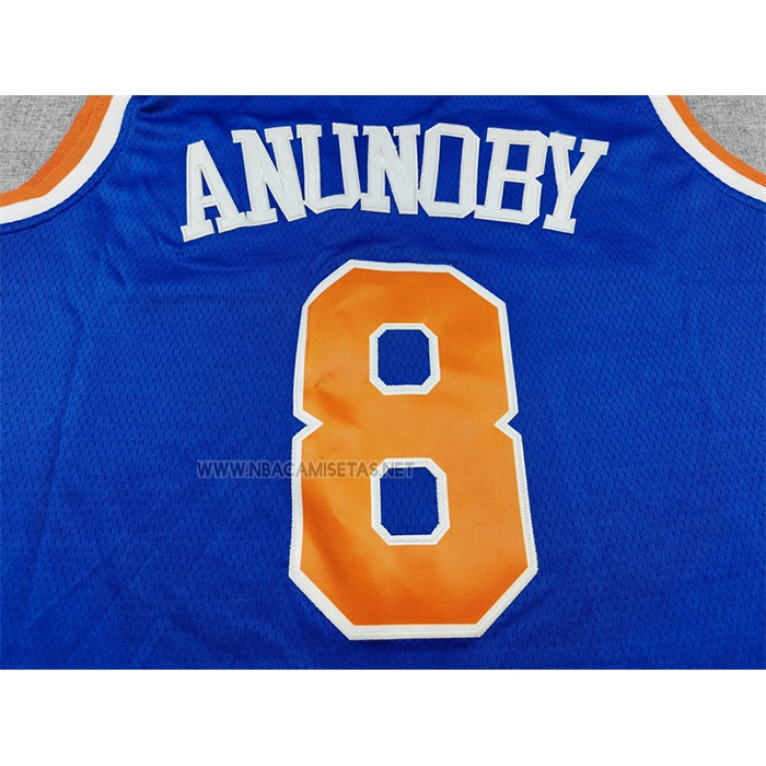 Camiseta New York Knicks Og Anunoby NO 8 Icon 2025-26 Azul